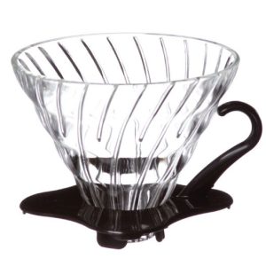 HARIO DRIPPER V60 No2 GLASS DRIPPER - BLACK