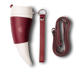 GOAT MUG Burgundy leather 350ml/12oz