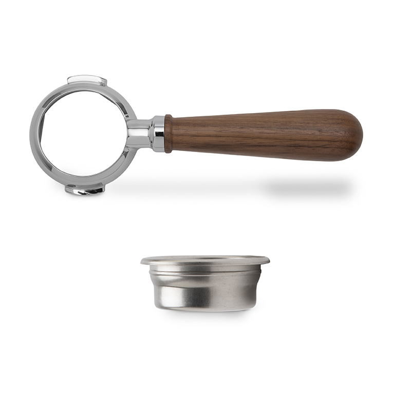 LELIT BOTTOMLESS PORTAFILTER 58 WALNUT WOODEN HANDLE - Image 2