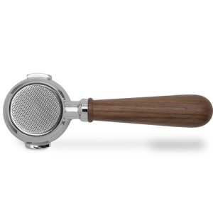 LELIT BOTTOMLESS PORTAFILTER 58 WALNUT WOODEN HANDLE